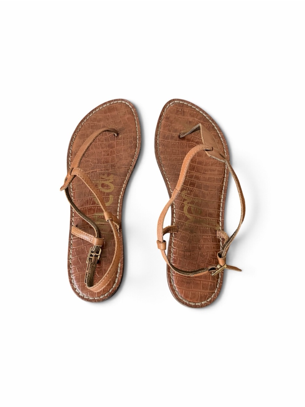 Sam Edelman Size 10 Gigi Sandals Women's Thong Style Sandals Brown Used